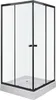 KERRA OLGA SQ BLACK Duschwand + Duschwanne 80 x 80 cm Produktbild-Vorschau 1