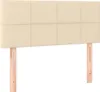 Boxspringbett mit Matratze & LED Creme 100x200 cm Stoff Produktbild-Vorschau 7