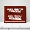 Betreten und Tiere füttern verboten Koppel-Metallschild XL Produktbild-Vorschau 3
