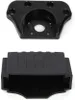 Two black plastic parts of a machine, likely for a milling table, are shown against a white background. Náhled obrázku produktu