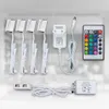 4 LED klipy RGB osvetlenie sklenených políc Sklenené hrany Náhľad obrázku produktu 8
