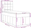 vidaXL Boxspringbett mit Matratze Creme 100x200 cm Stoff Produktbild-Vorschau 8
