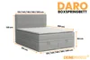BOXBETT DARO 160/200 in Velour/Cord Hellgrau Produktbild-Vorschau 6