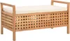 vidaXL Sitzbank mit Stauraum 93×49×49 cm Walnuss Massivholz Produktbild-Vorschau 7