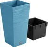 A blue planter with a black insert is shown against a white background. Anteprima dell’immagine prodotto