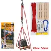 A mini pulley system with a stone on a pallet, and a separate collection of components for the system. Náhľad obrázku produktu