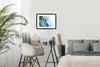 MuchoWow® Gerahmtes Poster Aquarell - Pfau - Blau 40x30 cm Produktbild-Vorschau 7