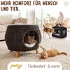 Niche pour chat en rotin panier chat table d'appoint Petigi Voir les images du produit 7