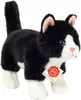 Plüsch Katze stehend schwarz/weiß Produktbild-Vorschau 1