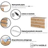 STIV Möbel | Komoda z 6 szufladami | Biały Mat / Dąb Wotan Podgląd zdjęcia produktu 4