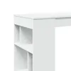vidaXL Barový stůl s policí bílý 102x50x103,5 cm Dřevěný Náhled obrázku produktu 7