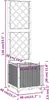 vidaXL Fioriera con traliccio Grigio chiaro 40x40x136 cm PP Anteprima dell’immagine prodotto 8