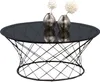 Couchtisch Noa in Schwarz - Glas, Metall | Ø 80 cm | Höhe Produktbild-Vorschau 6