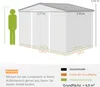 Outsunny Pozinkovaná ocelová kůlna na nářadí 4,9m² Náhled obrázku produktu 3