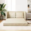 vidaXL Bodensofa mit Schlaffunktion Creme 112x174x55 cm Produktbild-Vorschau 9