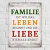 Blechschild - Familie ist Schild Blechschild Produktbild-Vorschau 2