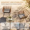 Polyrattan Balkonmöbel Set 3-teilig, Gartenmöbel, Glastisch Produktbild-Vorschau 9
