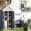 Outsunny 2 in 1 Gartenschrank Holz, Geräteschuppen mit Produktbild-Vorschau 4