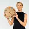 Kinderuhr mit süßen Tieren Wanduhr aus MDF Produktbild-Vorschau 2