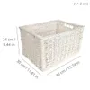 Creative Home Cesto Vimini Bianco 40x30x24 cm | Cestino Anteprima dell’immagine prodotto 2
