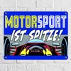 Motorsport ist spitze! Rennwagen Metallschild in 15x20 cm Produktbild-Vorschau 2