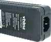 A close-up view of a black power supply adapter with labels and connectors visible. Produktbild-Vorschau