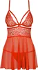 Obsessive 838-Bab-3 Babydoll & Thong Red - Xxl Produktbild-Vorschau 5