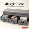 ONBEST Sitzbank mit Stauraum | 3 Schubladen | Grau | 110 kg Produktbild-Vorschau 3