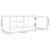 vidaXL TV-Schrank Schwarz 80x35x36,5 cm Holzwerkstoff Produktbild-Vorschau 7