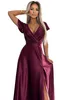 Numoco Abito da cerimonia donna Crysral bordeaux M Anteprima dell’immagine prodotto 8