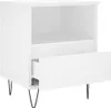 vidaXL Table de nuit blanc 40x35x50 cm bois composite Voir les images du produit 5
