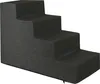 A dark gray, four-step pet stair is shown against a white background. Produktbild-Vorschau