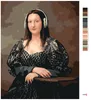 Zuty - Malen nach Zahlen - MONA LISA MIT KOPFHÖRER, 40x50 Produktbild-Vorschau 3