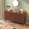 UnboxG Massivholz Kommode braun 100x34x73 cm, mit 6 Produktbild-Vorschau 2