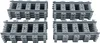 Four identical LEGO train track sections are arranged in a 2x2 grid against a white background. Náhled obrázku produktu