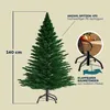 A green artificial Christmas tree with a stand and measurement indicator. Náhled obrázku produktu
