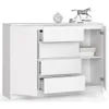 Akord Cassettiera 2 Ante 4 Cassetti Bianca 138X40X99 Cm Anteprima dell’immagine prodotto 8