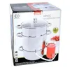 The image shows the packaging of a multi-tiered steamer pot. Produktbild-Vorschau