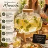 3 L Getränkespender Glas mit Zapfhahn und Holzständer, Produktbild-Vorschau 2