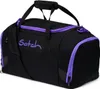 A black duffel bag with purple accents and branding. Produktbild-Vorschau