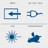 Diagrams illustrating product features and specifications. Voir les images du produit