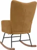 houpací křeslo vidaXL Brown Velvet Náhled obrázku produktu 5