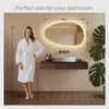 S'AFIELINA lustro łazienkowe z oświetleniem 50×85 cm Lustro Podgląd zdjęcia produktu 3