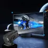A projector displaying a motorcycle race in a futuristic setting with planets in the background. Náhľad obrázku produktu