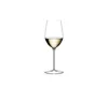 A single glass of white wine on a white background. Produktbild-Vorschau