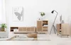 SalesFever Sideboard mit Rattan Front | 2 Türen, 3 offene Produktbild-Vorschau 8