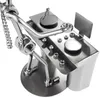 A metal figurine of a DJ at a DJ booth, made from nuts, bolts, and other hardware. Náhľad obrázku produktu