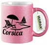 Huuraa Glitzertasse Corsica Frankreich 330ml Pink Keramik Produktbild-Vorschau 1