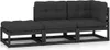 vidaXL 3-tlg. Garten-Lounge-Set mit Kissen Kiefer Produktbild-Vorschau 11