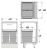 Système Hailo Allegro, poubelle encastrable 2 x 28 litres Voir les images du produit 7